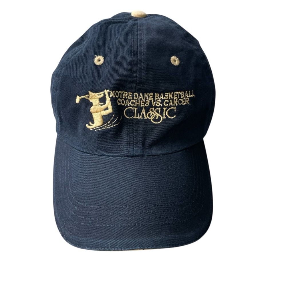 Ahead Notre Dame Irish Basketball Coaches vs Cancer 2004 Strapback Hat Navy